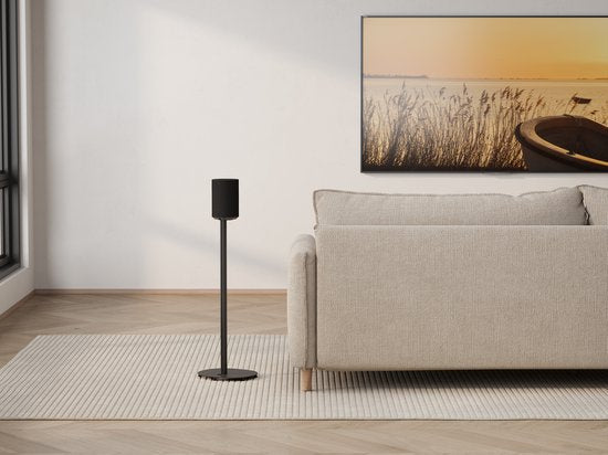 VDD Floor Stand Sonos® - Speaker Stand - Floor Stand Speaker - Convient pour Sonos era 100 & 300 - Gestion des câbles - Noir