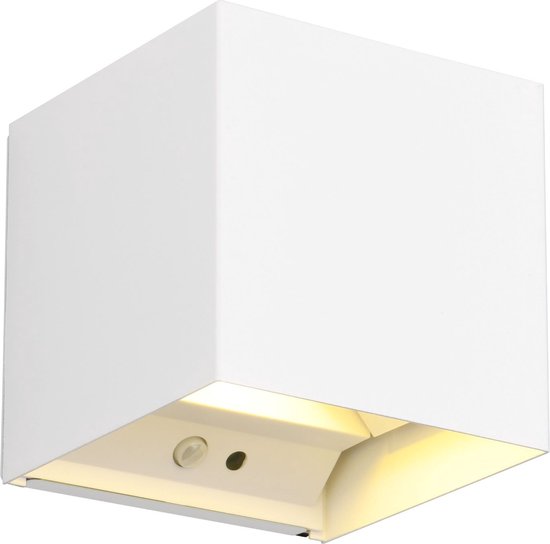 REALITY TALENT - Applique murale - Blanc mat - incl. 2x SMD 1W - Rechargeable - Sans fil - Détecteur de mouvement - Détecteur crépusculaire - Alimentation par batterie - Eclairage extérieur - IP44