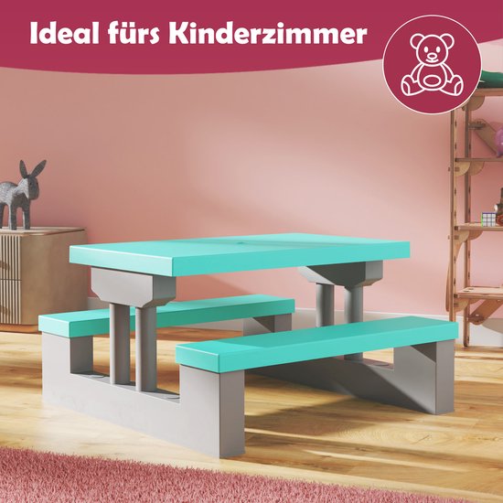 Spielwerk Jeu de jardin pour enfants - parasol inclus protection UV - Gris menthe