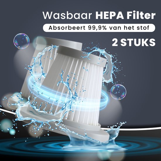 HomeShift® Aspirateur de voiture sans fil V2 - Aspirateur à miettes - Aspirateur à main - Petit aspirateur - Aspirateur sans fil - Air Duster - Wet & Dry - Noir