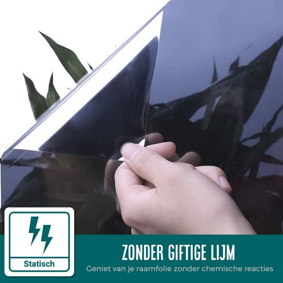 Homewell Film isolant HR+ pour fenêtres 70x300cm - Film solaire statique avec effet miroir - Argent (incl. Rakel)