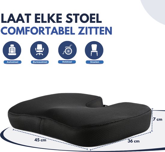 Softsie Seat Cushion Orthopaedic and Ergonomic - Bounce Cushion - Seat Cushions - Wedge Cushion - Car - Seat Cushion