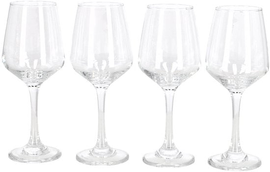 Daily Home - Lot de 4 verres à vin - Verres de 400 ml pour les amateurs de vin.