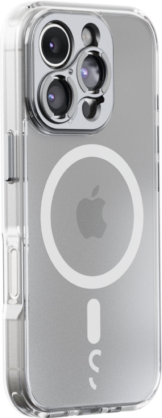 iPhone 16 Pro Camera Case transparent - Fixation rapide de l'objectif - Design cristallin - Compatible MagSafe - Protection contre les chutes de 2M - Matériau recyclé durable - Chargement sans fil