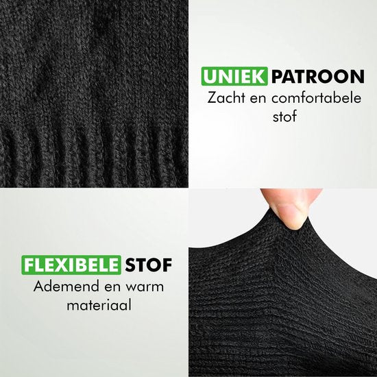 Travelhawk Gloves - Fleece - Splashproof Gloves Men - Gloves Ladies - Gloves Winter - Scooter/Bike - Black