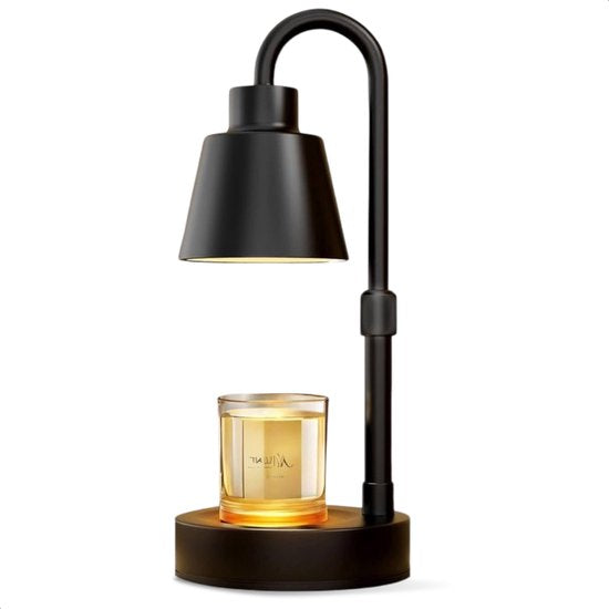 Chauffe-bougies - Noir - Lampe à poser - Brûleur de parfum - Brûleur d'huile - Lampe chauffe-bougies - Chauffe-cire - Lampe d'ambiance - Noir