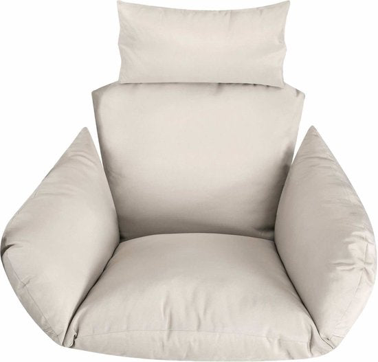 Fauteuil suspendu Juskys - Base incluse - Max 150 kg - 95 × 95 × 196 cm - Beige