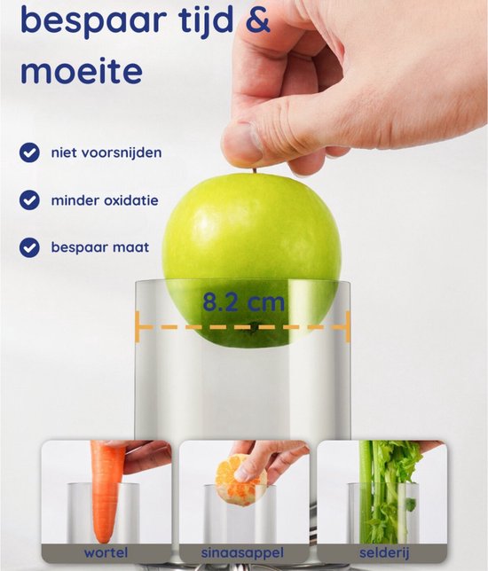 Safecourt Kitchen Juice Extractor - Extracteur de jus pour fruits et légumes - Grande ouverture de remplissage - 3 vitesses - 1200 watts