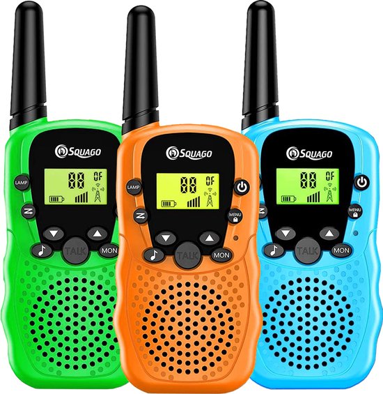 Squago Talkie Walkie 3 pièces - Pour enfants et adultes - WalkieTalkie