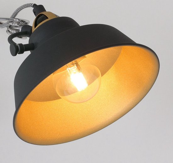 Applique Nove 1320ZW - Noir, orientable et inclinable, plastique/métal - Mexlite
