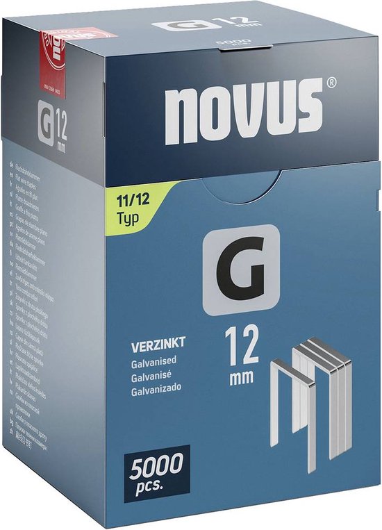Novus Tools 042-0768 Agrafes avec fil plat Type 11 5000 pièce(s) Dim. (l x l) 12 mm x 10.6 mm
