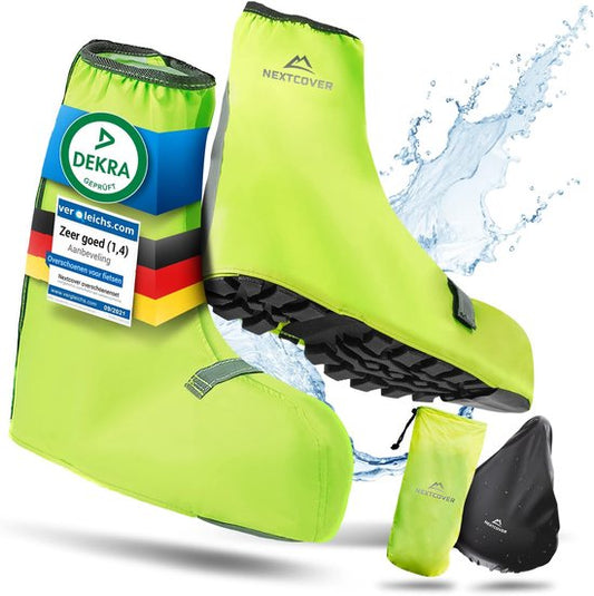 Nextcover® Couvre-chaussures imperméables | Chaussures de pluie 100% imperméables pour vélo | Couvre-chaussures réfléchissant réutilisable| Couvre-chaussures imperméables | Couvre-chaussures | Protection des chaussures | Couvre-chaussures de cyclisme