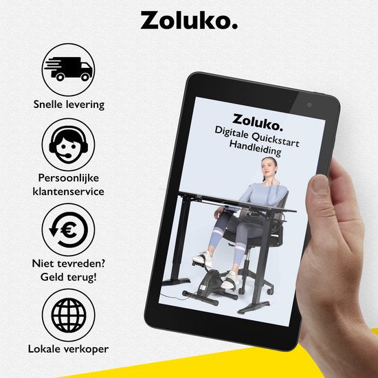 Zoluko Chair Bike with Electric Support - Includes Remote Control, Anti-slip mat and E-Book - For Arms and Legs - For Elderly or Rehabilitation - desk bike - deskbike - Chair Bike Exercise Trainer - Cycle Trainer - Black