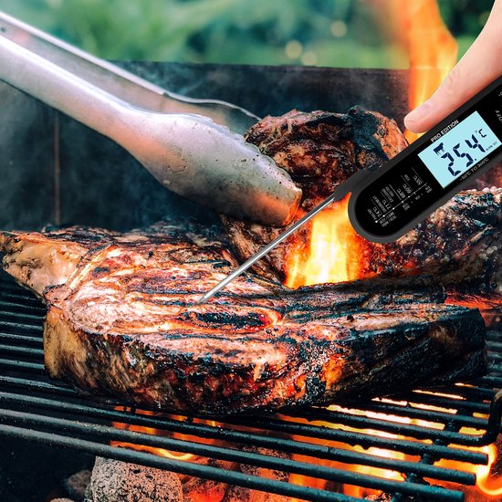 MostEssential 2-in-1 Thermomètre à viande - PRO Edition - Thermomètre BBQ - Thermomètre à cœur - Thermomètre de four - Thermomètre de cuisine - Numérique - Sans fil - Etanche - MODÈLE 2023