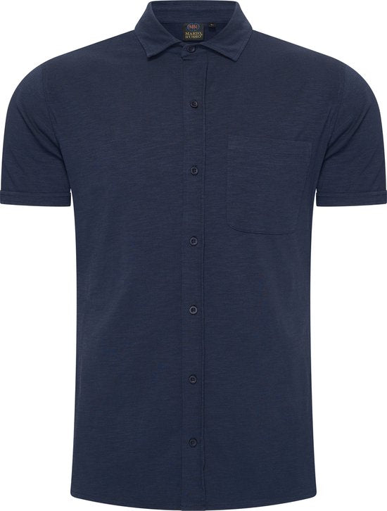 Mario Russo Chemise à manches courtes - Chemise hommes - Polo hommes - t shirt hommes - M - Navy