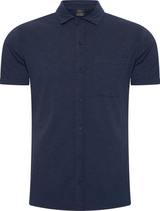 Mario Russo Chemise à manches courtes - Chemise hommes - Polo hommes - t shirt hommes - M - Navy