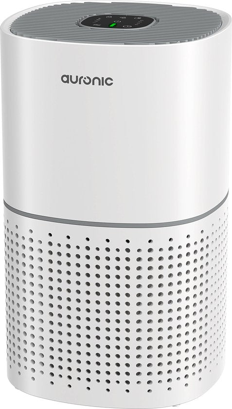 Auronic Air Purifier Fresh - Avec filtre HEPA 13 - 225 m³/h - 45 m² - Filtre à charbon - 3 étapes - Purificateur d'air - Blanc
