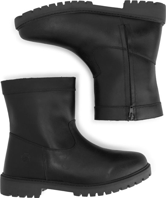 Travelin' Husby Hommes - Bottes - Doublées de laine - Noir