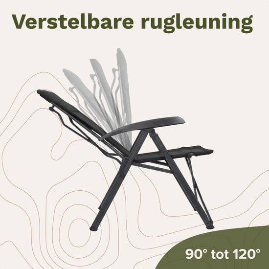 TRVLMORE Chaise de camping de luxe - pliable - capacité de charge de 150 kg - sac de transport inclus - chaise pliante - chaise de camping - chaise pliante - noir