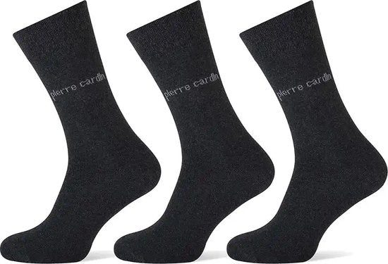 Pierre Cardin Chaussettes homme 3 paires -Coton - 42 - Gris