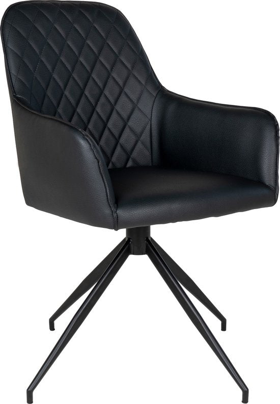 House Nordic Harbo Dining Chair Vegan Leather Black - Set of 2