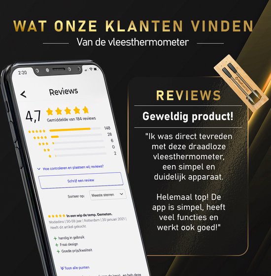 MostEssential Thermomètre à viande intelligent - sans fil - portée de 80 m - autonomie de 36 heures - Bluetooth 5.2 - batterie 2000mAh - édition double sonde