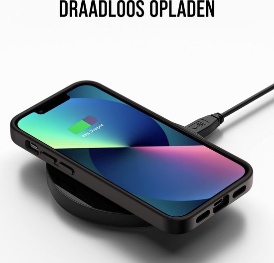 Podec Phone Case Suitable For iPhone 13 mini - Case And Screen Protector - Protective Glass - Black