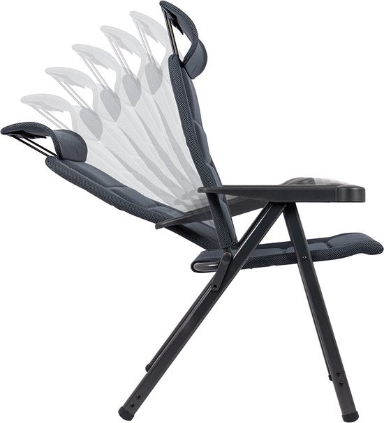 Crespo - Chaise de plage - M - AP/237 - Air-Deluxe - Compact - Gris - Modèle 2025