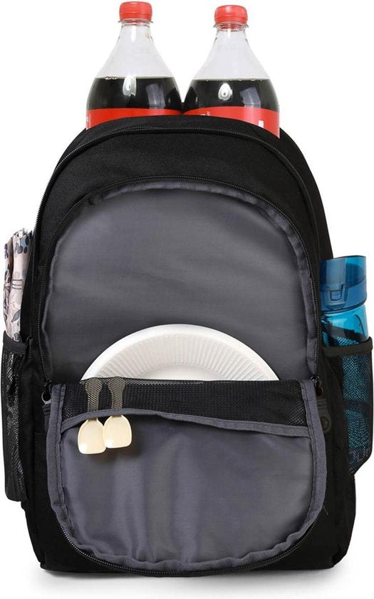 Sac à dos isotherme (25L) - Contient 28 canettes - Sac à lunch pour femmes et hommes - Noir