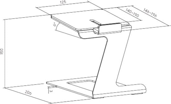 Speaker stand desk - Speaker stand - set de 2 pièces