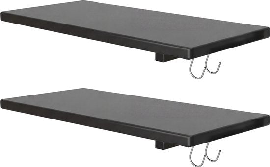 Jeu d'étagères pour armoire de jardin LifeGoods - 2 pièces - capacité de charge de 25 kg - convient aux armoires de jardin LifeGoods - 61,5 x 30 cm - noir