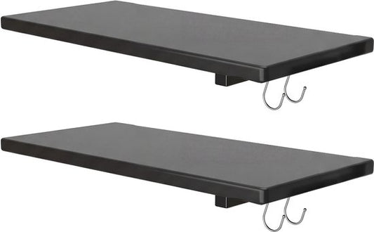 Jeu d'étagères pour armoire de jardin LifeGoods - 2 pièces - capacité de charge de 25 kg - convient aux armoires de jardin LifeGoods - 61,5 x 30 cm - noir