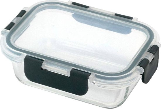 Ceruzo Meal Prep Trays - 5 pièces Plateaux fraîcheur - Verre borosilicaté - hermétique - 21,5 x 16 x H6,6 cm