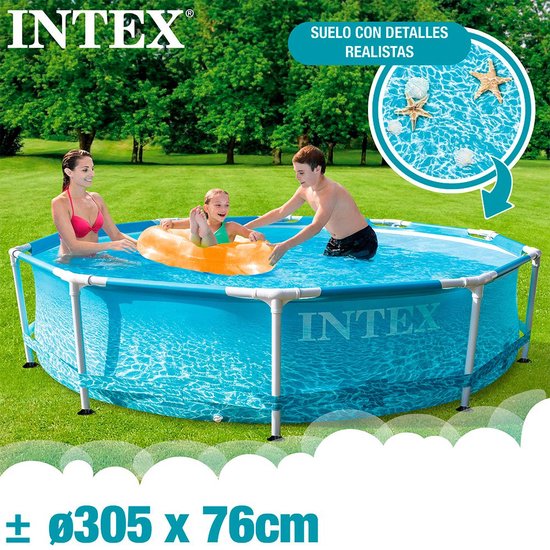 Piscine à débordement Intex Beachside avec pompe à filtre - 305x76cm - Bleu