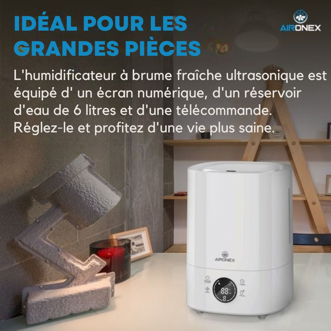 Humidificateur Aironex - 6L - Blanc