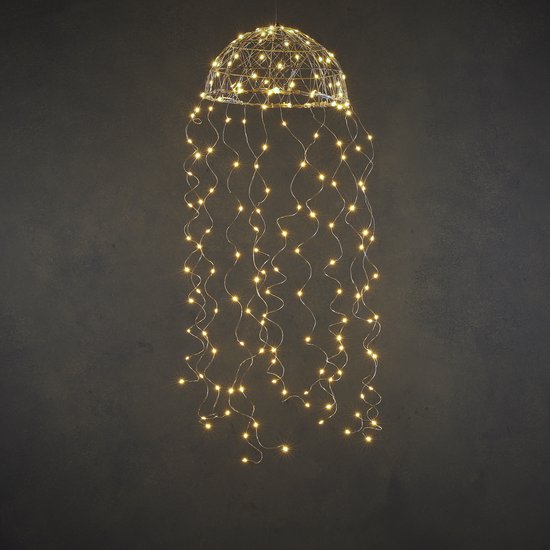 Luca Lighting Lustre Méduse avec éclairage LED blanc chaud - L100 x Ø27 cm - Silver