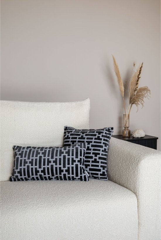 Coussin Zuiver Scape 45x45cm – Noir et blanc