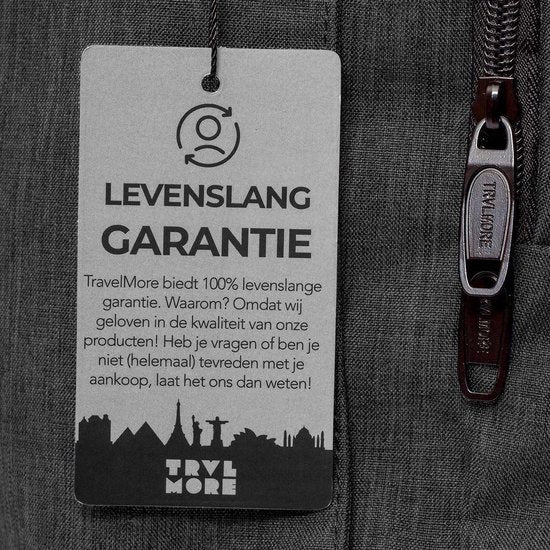 TRVLMORE Sac à dos - 28L - 15.6 inch - Sac à dos pour ordinateur portable - Sacoche pour ordinateur portable - Résistant aux éclaboussures - Hommes et femmes - Anthracite