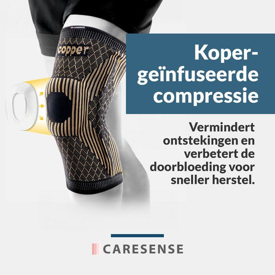 Caresense Knee Brace - Attelle de rotule - Pour l'arthrite - Soulagement des douleurs articulaires - Attelle de genou pour adultes - Taille L