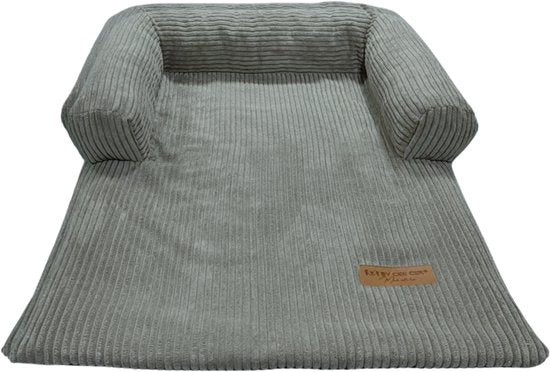 By Cee Cee Original Dog Rug Bench - Panier pour chien - Premium - Entièrement zippé - Tissu côtelé - Gris foncé - 90x90 - Taille M