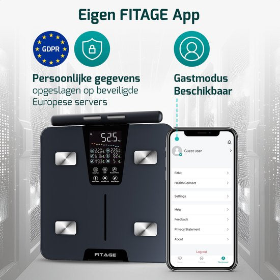 FITAGE Handle Scale Personal Scale Digital - Smart Scale with 17x Body Analysis - Scales - FITAGE App