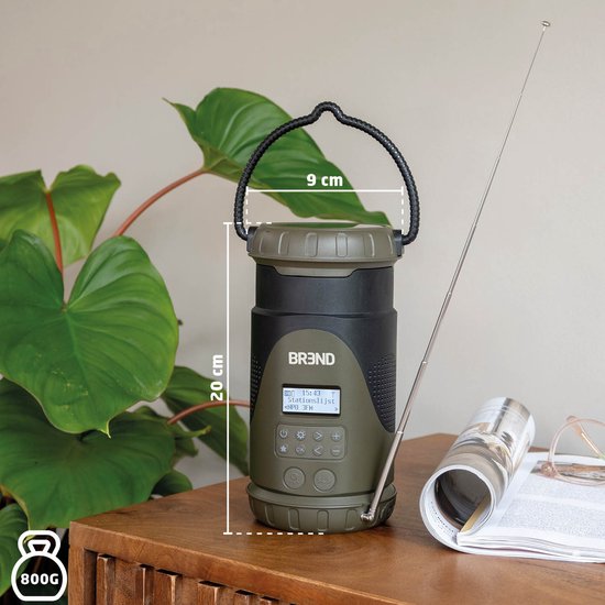 BREND BR-2245 Radio d'urgence avec lanterne et lampe de poche détachable - Radio FM/ DAB+ - Bluetooth - USB-C - Powerbank - Étanche - Fonction SOS