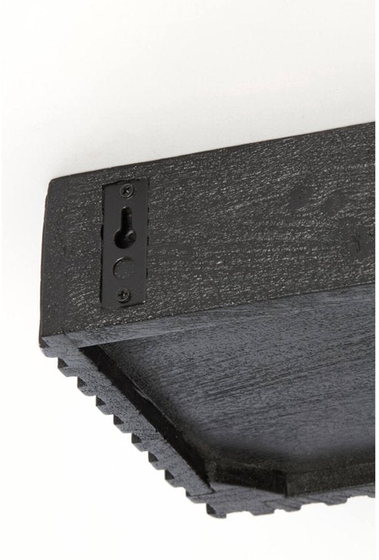 Light & Living Etagère murale Gatura Bois de manguier, 40cm - Noir