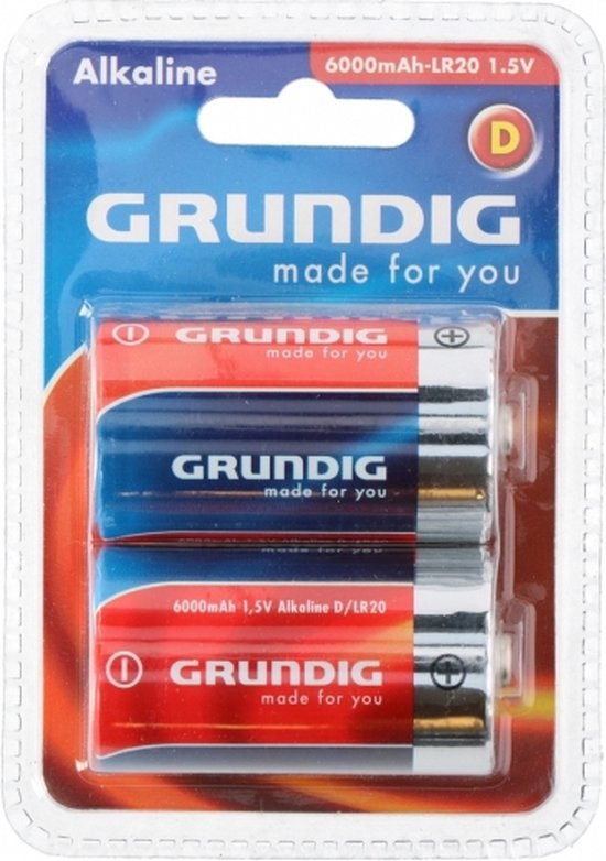 Piles alcalines Grundig D - 2 pièces