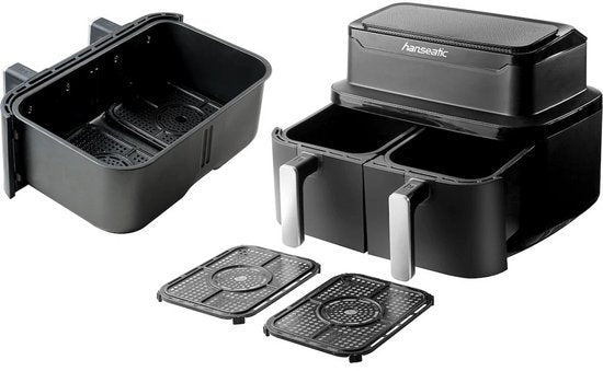 Hanseatic HAF212600D Friteuse à air chaud 2 en 1
