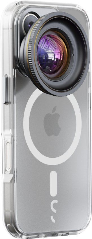 iPhone 16 Pro Camera Case transparent - Fixation rapide de l'objectif - Design cristallin - Compatible MagSafe - Protection contre les chutes de 2M - Matériau recyclé durable - Chargement sans fil
