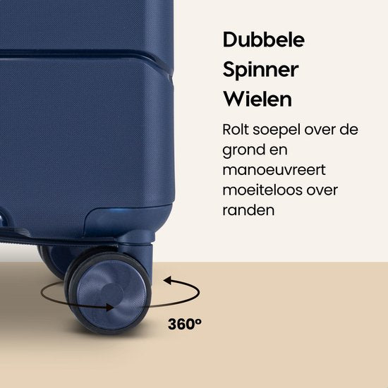 SKYCASES Urban Adventurer - Grande valise de voyage - Verrouillage par numéro - 49x30x75cm - 110L - Valise de voyage avec verrouillage de valise - Roues pivotantes - Bleu foncé V2
