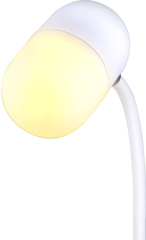 Grundig Desk Lamp Led 3-in-1 - Chargeur de téléphone sans fil Qi Technology - Haut-parleur Bluetooth - Lampe de lecture - Blanc