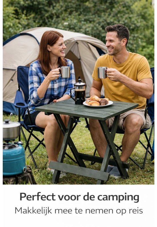 Pro GardenTable de camping 50x43x43 Vert sauge/plastique