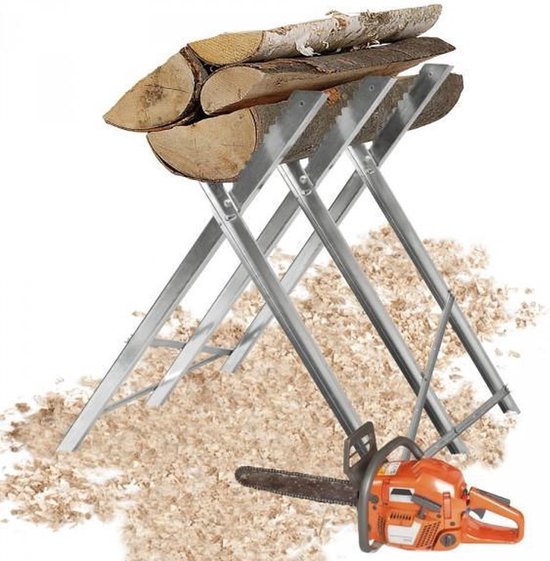 Haushalt Metal Saw Stand - Adjustable - 79.5 x 78 x 85 CM - Metal colour